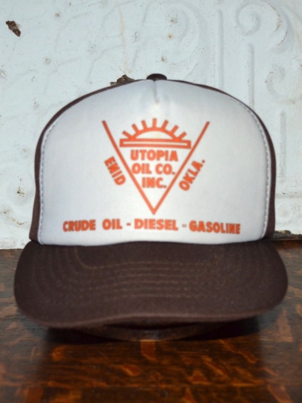 Utopia Oil Co Inc Snapback Trucker Hat Enid Oklamhoma Oil Gasoline
